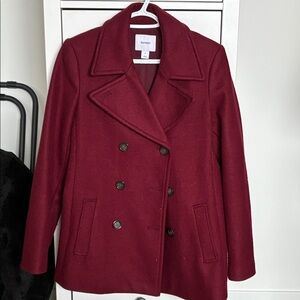 Old Navy Burgundy Pea Coat